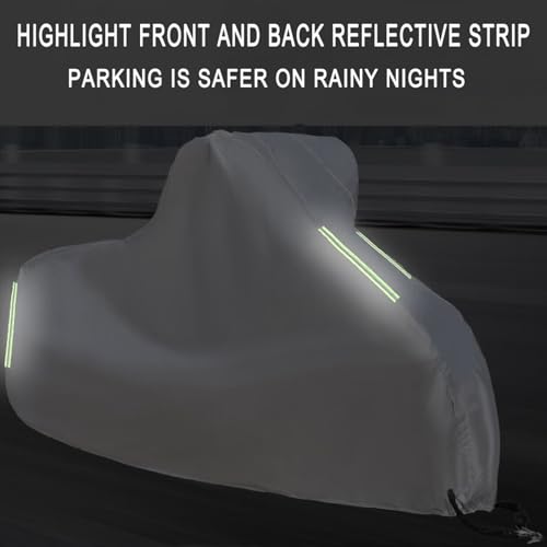 Outdoor Motorcycle Cover for Bintelli Spark 49 |All Weather Waterproof Motor Bike Covers Moped Protective Tarpaulin Oxford UV Rip Dust with Reflective Strips and Lock Hole - size: for Spark 49