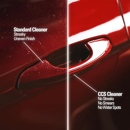 CCS Multi Surface Cleaner - Bug Remover for Motorcycles, Cars, Trucks, RVs, Boats - Clear Coat Ceramic Alternative - Top Coat Shine and Protection Technology (2 pack 2 oz w/towel) - size: 4 Fl Oz (Pack of 1)
