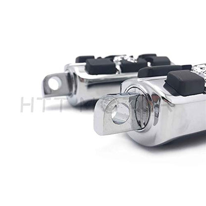 MT216-060- Motorcycle Chrome Zombie Pirate Foot Pegs Compatible with most models w/Harley male mount-style footpeg supports Dyna Touring