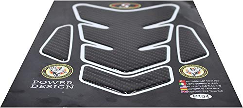 3D Motorcycle Carbon Fiber Vinyl Gel Gas Tank Pad Protector Decal and Sticker Tankpad. (New Generation Silicone-Based Adhesive) - color: Carbon F