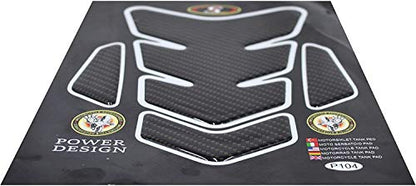 3D Motorcycle Carbon Fiber Vinyl Gel Gas Tank Pad Protector Decal and Sticker Tankpad. (New Generation Silicone-Based Adhesive) - color: Carbon F