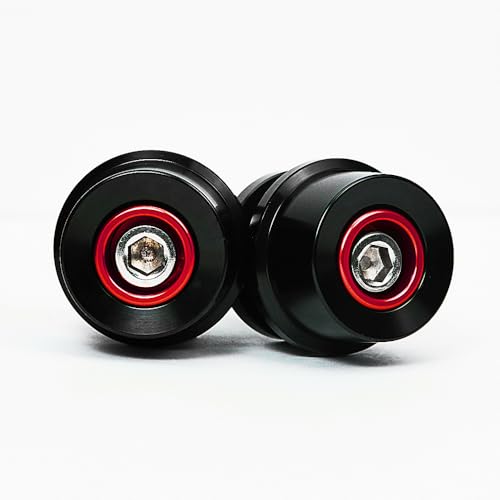M8 Bobbins Swing Arm Spools For Ninja 400 500 650 ZX6R ZX10R GSXS 750 1000 GSX-8S GSXR 600 750 1000 S1000RR/R/XR CBR 600 900 954 1000 RR Motorcycle Swingarm Spools Slider Stand Paddock Screw (Red) - color: Red