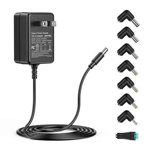 NASTIMA 12V 1A Children's Electric Car Charger for Electric Cars, SUVs, ATVs, Motorcycles, etc. 12V Universal Charger with Indicator Light, with 8 Types of Converter