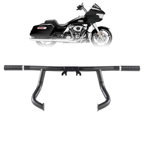 Kinglemc Flat-Out Crash Bar Engine Guard Highway Freeway Bar for Harley Davidson Road King Street Glide Road Glide Touring 2014-2025 (Gloss Black) - color: Gloss Black, size: 2014-2025 All Touring Models