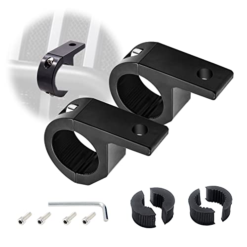 Motorcycle Mounting Bracket, LED Pods Auxiliary Driving Fog Lights Mounting Brackets Kit, LED Light Bar Horizontal Bar Clamp Mounting Kit,2Pcs (17mm-25mm) - size: 17mm-25mm