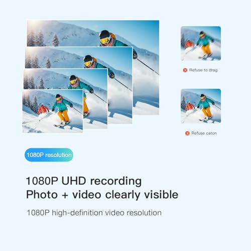 H7 128GB 1080P Thumb Action Camera, Mini Body Cameras, Wearable Pocket Vlogging Camera with Magnetic Lanyard, Small Portable Body Cam Helmet Cam for Work, Cycling, Travel, Pet Walking(128G) - size: 128G