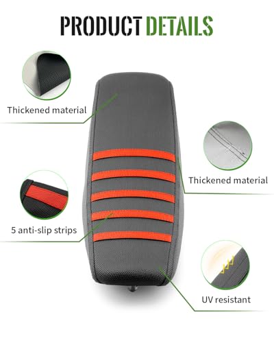 Seat Cover Fit for Yozma in 10, Red Stripe Non-Slip Motorcycle Cushion Cover, for Electric Dirt Bike Ebike - color: Red