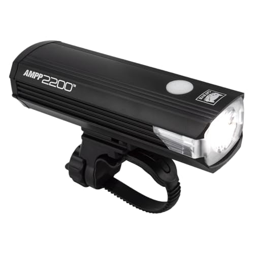 CATEYE AMPP USB Rechargeable Bike Light – High Visibility Super Bright OptiCube™ Headlight for Commuters, Road Cyclists & Mountain Bikers, Day & Night Riding Modes, IPX4 Waterproof, Tough & Durable - style: Ampp2200