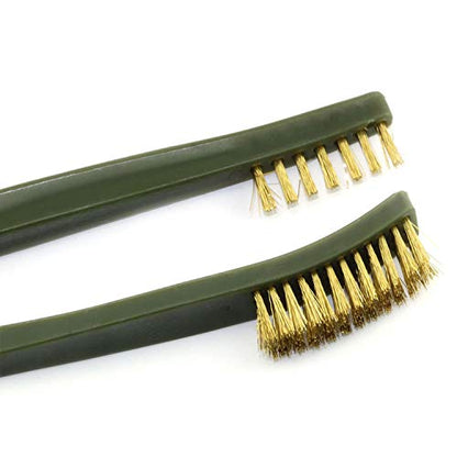 6-Pack Double-Ended Cleaning Brushes (2 Stainless Steel + 2 Brass + 2 Nylon)