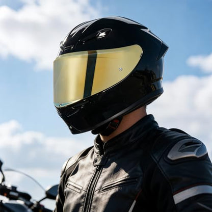 K6 Helmet Shield Visor Replacement Face Shield Compatible with K6 K6S Motorcycle Helmet Accessories (Chrome Gold) - color: Chrome Gold