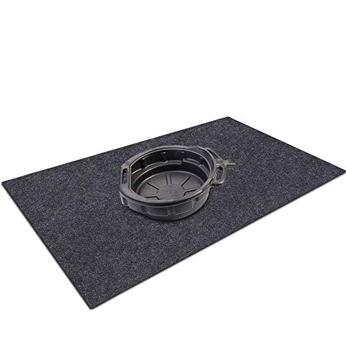 Cleanable Floor Oil Spill Mat, Oil Absorbing pad Durable Protective Surface Can be Used for car Oil Change (38in×36in)