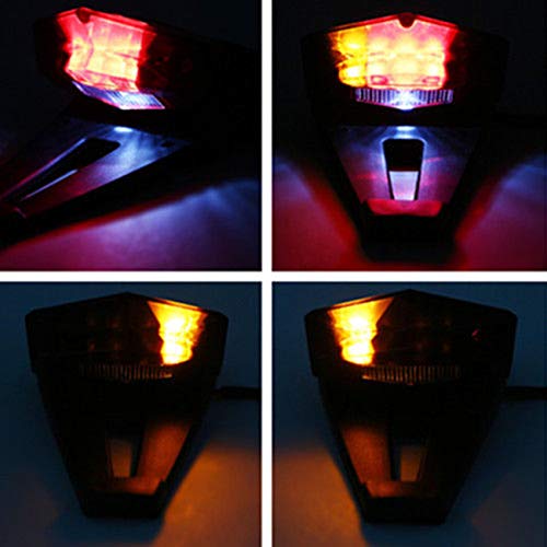 YIBO Off-road motorcycle rear fender red LED tail light brake light turn signal light for custom off-road motorcycle off-road vehicle