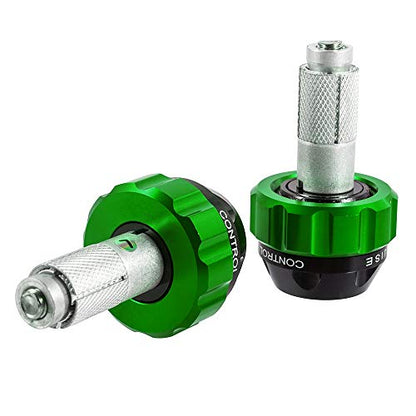 Motorcycle Throttle Lock Cruise Control Handlebar Plugs Grip Bar End Caps Slider Set for Street/Sport/Tour Bike Cruiser Scooter (Green) - color: Green