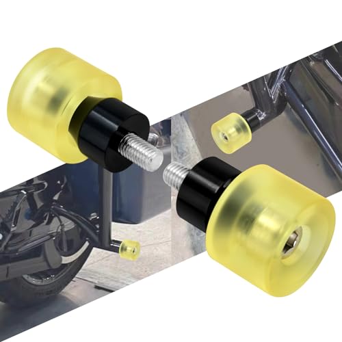 Motorcycle Decorative Wheel M12 Screw Install on Saddle Bag Guards Engine Guard Fit for Harley Touring Street Glide Road King Road Glide Electra Glide (Yellow) - color: Yellow