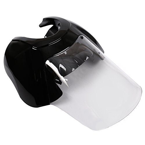 Green-L Gloss Black Front Upper Fairing with 15" Clear Windshield Fit for Harley Dyna Street Fat Bob - color: Gloss Black Fairing w/ Clear Windshield