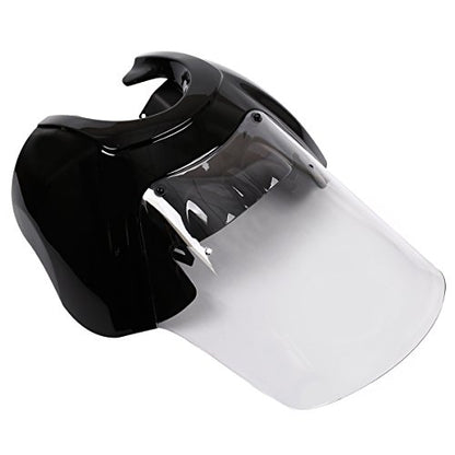Green-L Gloss Black Front Upper Fairing with 15" Clear Windshield Fit for Harley Dyna Street Fat Bob - color: Gloss Black Fairing w/ Clear Windshield