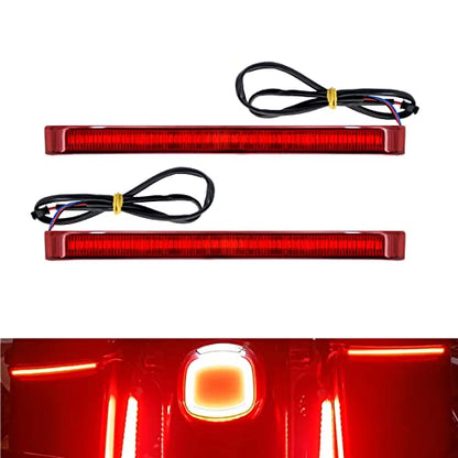 Motorcycle Saddlebag Tail Light Running Brake Sequential Turn Signal LED Lamp Fit for Harley Touring Street Gilde Road King Road Gilde Electra Glide Ultra Limited 2014-2023 (Red Lens) - color: Red Lens