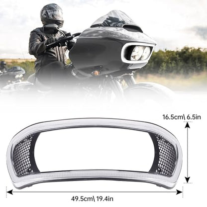 Motorcycle LED Headlight Fairing Vent Turn Signal Light Accent Lamp Indicator Side Lights Compatible With Harley Road Glide FLTRX Special FLTRXS CVO Ultra FLTRX 2015-2024 Harley Accessories