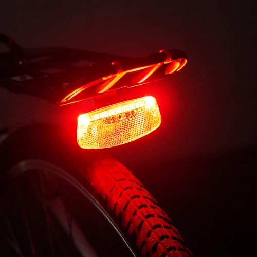 BV Bike Lights for Night Riding LED Bike Tail Light - Bicycle Light Battery-Powered/Rechargeable - Rear Bike Light Weather Resistant - Visible Up to 1500ft Bicycle Tail Light LED Bike Light - size: Rear Carrier Mount - B - Single