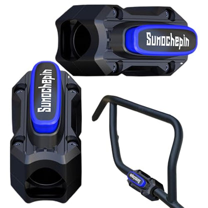 Motorcycle Engine Bumper Block - 2 Engine Anti Scratch Crash Bar Block, Anti Drop Frame Protector | Bumper Anti Fall Block, Anti Collision Engine Protection Boost for 0.78-1.02in Pipe Diameter - color: Black blue