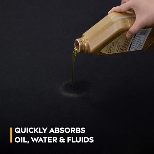 Spill Ready 3' x 25' Adhesive Absorbent Floor Mat Roll, Heavyweight Oil, Grease & Water Floor Mat | Black Garage Mat - size: 3' x 25'