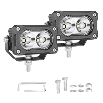 LED Pods, 2Pcs 40W 3 Inch Driving Lights Off Road Spot Lights Small LED Fog Light Pods Reverse Bumper Light for Truck Motorcycle UTV ATV Boat Surron - color: White Spot Lights
