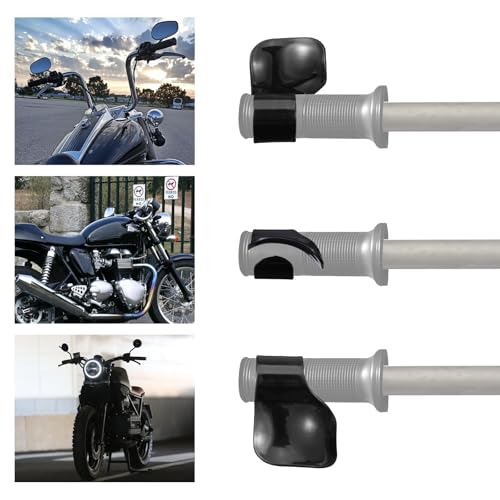 3 Pcs Motorcycle Throttle Mount Motorcycle Throttle Assist Cruise Control Grip ABS Plastic Wrist Hand Grips Handlebar Oil Control Rocker for Black Electric Bike Sport Off Road Scooter Rest Accelerator