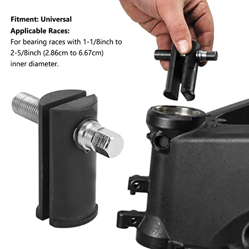 Motorcycle Steering Stem Bearing Race Removal Tool, Universal for 1-1/8in to 2-5/8in ID Races Steering Neck Bearing Race Remover Puller