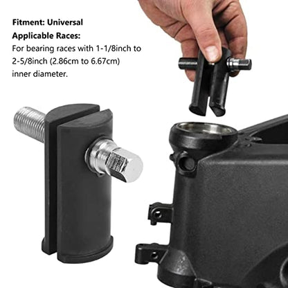 Motorcycle Steering Stem Bearing Race Removal Tool, Universal for 1-1/8in to 2-5/8in ID Races Steering Neck Bearing Race Remover Puller