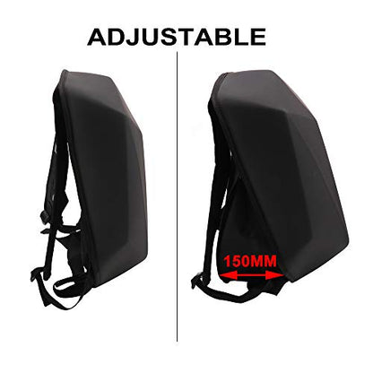 JFG RACING Motorcycle Backpack 30L,Universal Hard Shell Helmet Hardshell Riding Back Pack for Men Women-Grey Black - color: Grey Black