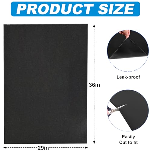 A A IN 29 x 36 Inch Oil Spill Mat for Garage Floor, Premium Absorbent Oil Pad, Waterproof & Reusable, Washable, Durable, Black