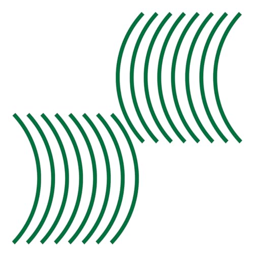 16PCS 17''-19'' Car Wheel Stripe Reflective Stickers - Night Safety Warning Sticker Car Wheel Rim Tape Decals - Tire Rim Decorative Stripe Stickers for Motorcycle Bicycle Vehicle(Green) - color: Green