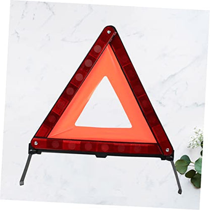1Pc Collapsible Warning Triangle Sign Emergency Symbol for Roadside Assistance Stable Weighted Base for Vehicle Motorcycle
