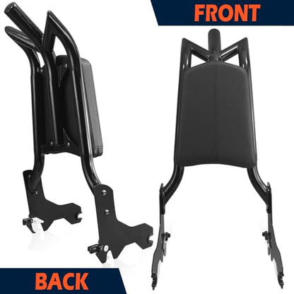 Custom 26”Tall Adjustable Sissy Bar Docking for Harley Davidson 2018-2025 Low Rider Models Lowrider ST FXLR FXRST FXLRS FXLRST Sport Glide FLSB Dyna Gloss Black (26”) - size: 26”