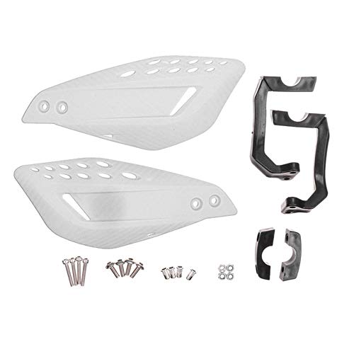 7/8" 22mm Motorcycle Handguards Handlebar Protector Gear for Dirt Bike ATV Yamaha Kawasaki Suzuki Honda(White) - color: White