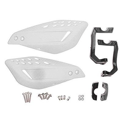 7/8" 22mm Motorcycle Handguards Handlebar Protector Gear for Dirt Bike ATV Yamaha Kawasaki Suzuki Honda(White) - color: White