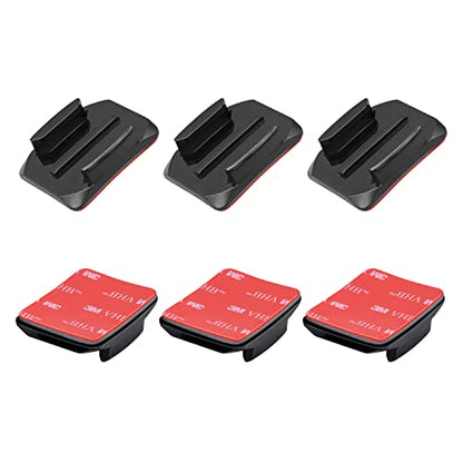 Haoyou Curved Adhesive Helmet Mount Compatible with Gopro Hero 13,12,11,10, 9, 8, 7, 6, 5, 4, 3+, 3 Cameras (6pcs)