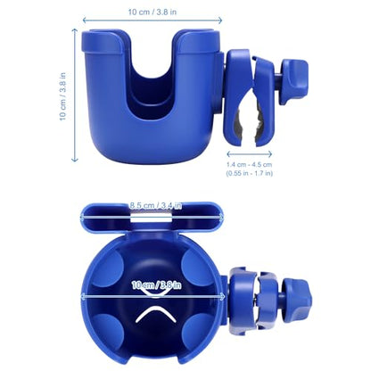 Accmor Stroller Cup Holder with Phone Holder, Bike Cup Holder, Universal Cup Holder for Uppababy Nuna Doona Strollers, 2-in-1 Cup Holder for Walker, Wheelchair, Scooter - color: Deep Blue