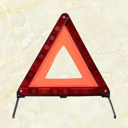 STOBAZA Reflective Emergency Warning Triangle Sign Portable Safety Sign for Roadside Assistance Cars SUVs Trucks High Visibility Automotive Safety Triangle - size: 43.50X37.00X0.50CM