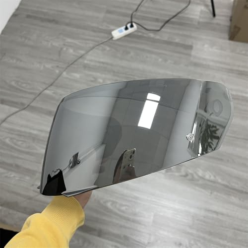 HJ-33 Helmet Visor For i90.Replacement Motorcycle Helmet Shield Compatible with HJC i90 (Silver) - color: Silver