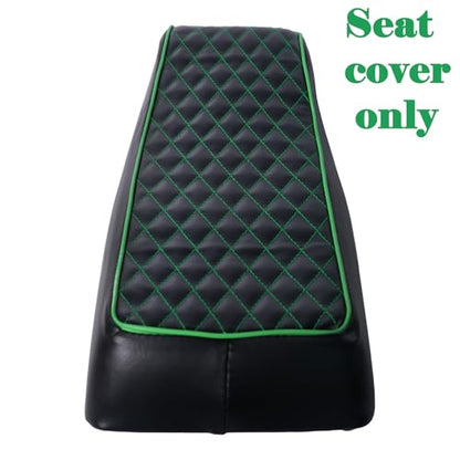 JMCHstore Green Diamond Stitch Retro Mini bike Seat Cover for Monster Mega Moto MMB80 80cc MMB105 105cc, For Coleman Realtree RB100 RT100 Mini Bike Cushion Replacement parts - color: Green
