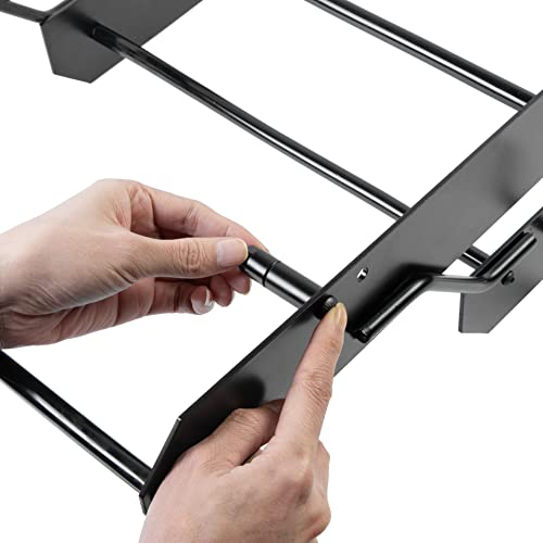 HD Garage Detachables Storage Detach Depot Wall Mounting Luggage Rack for Harley Touring Road King, Electra Glide, Street Glide Tour Trunk Pack Pak, Metal, Black