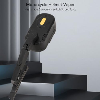 Motorcycle Helmet Wiper, Electric Rechargeable Universal Visor Wiper for Motorcycle Helmets with Adjustable Speed and Weatherproof Design