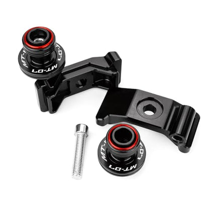 MOWOK Fit For YAMAHA MT-07 MT07 2026 2025 2024 2023 2022 2021 2020 2019 2018 2017 2016 2015 2014 Motorcycle Accessories Stand Screws Swing Arm Swingarm Spools slider (Red) - color: Red