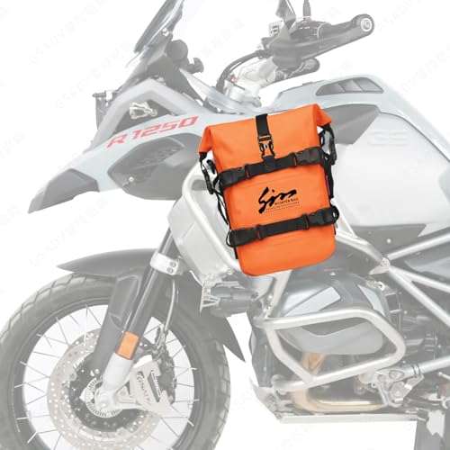 Motorcycle Waterproof Saddle Bag Motorcycle Accessories Tool Tank Bags Multifunctional Outdoor Motorbike Storage Carry Bag with Strap Orange 8L - color: Orange, size: 8L