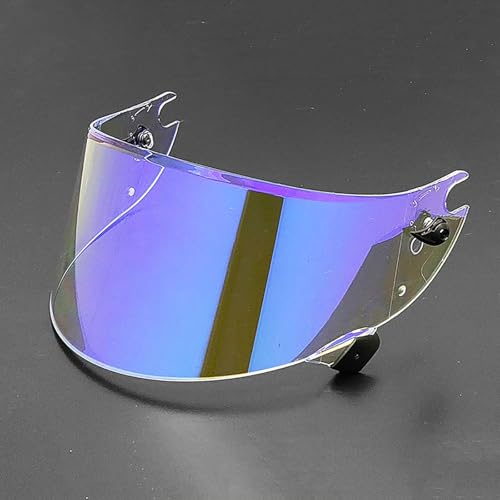 Motorcycle Helmet Visor for Shark Race R Pro GP, Anti Scratch Colored Motorcycle Helmet Lenses, Motorcycle Helmet Face Shield with Anti-Fog Rainproof Film, E Aurora Blue - color: E Aurora Blue
