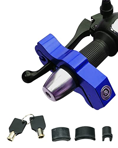 Lock Motorcycle, Heavy Duty Anti Theft Adjustable Bike Handlebar Lock with 2 Keys Protect Your Motorcycle Street ATV, Blue - color: Blue