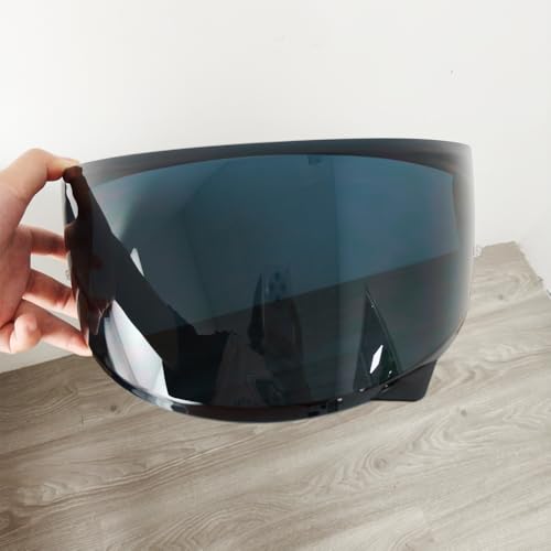 HJ-34P Helmet Visor Replacement for HJC C10.Motorcycle Helmet Shield UV Protection Compatible with HJC C10 (Deep Black) - color: Deep Black