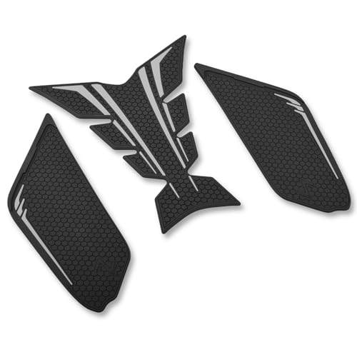 Motorcycle Tank Grip Protector Pads, Anti-Slip Honeycomb Design, Compatible with Suitable for Kawasaki Z900 2017-2025 (grey) - color: grey