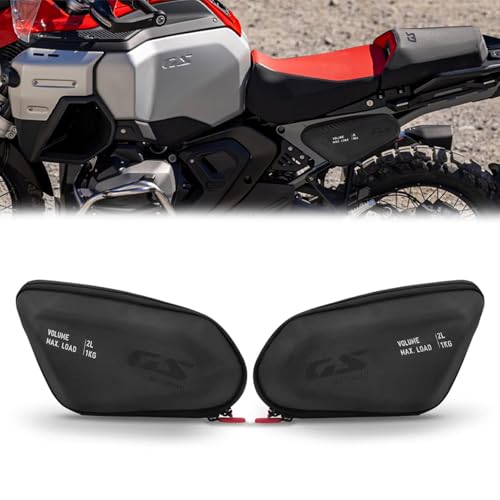 For R1300GS adv 2026 Adventure R1300 GS ADV 2024 2025 Motorcycle Side Panel Bags 4L Storage Capacity Side Panel Bags Tool Storage Bag Waterproof Side Storage Bags accessories（Two-pack